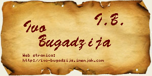 Ivo Bugadžija vizit kartica